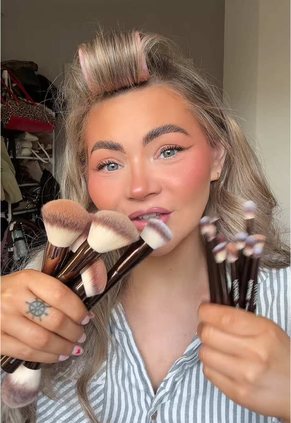 Let me know if you want a look using them! I was rushing doing my make up to leave, but really liked them 👏🏼❤️ #makeup 