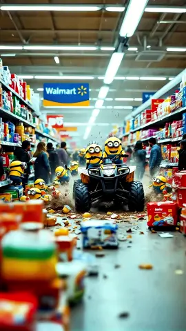 Crazy Minions destroy store 😭😭😭 #capcut #groceryhaul #minions 