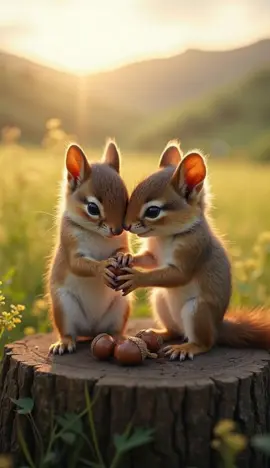 Squirrels Romance 🐿️💞 Two cute squirrels snuggling together at the base of a tree stump. Nature live wallpaper. #squirrellove #cutelovers #animatedwallpaper #naturelivewallpaper #valentinesday2025  🎵Bogomolove - Odorifer