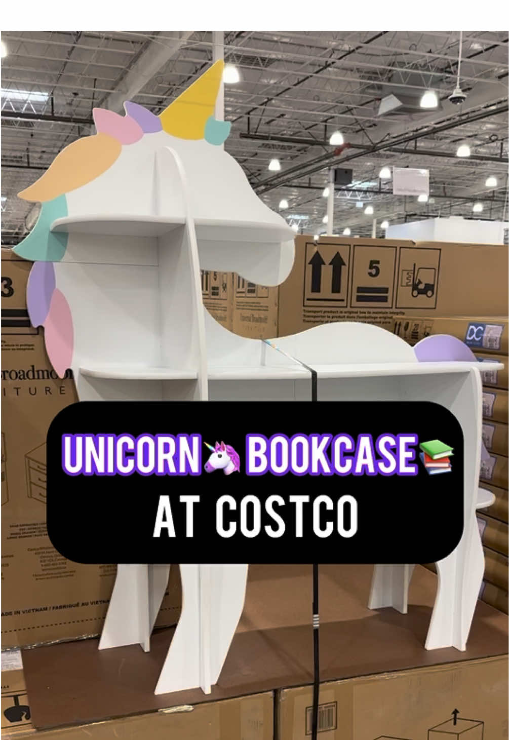 I’m loving all the different bookcases at Costco. The tree 🌳 and dinosaur🦖 bookcase are cute, but this one right here is adorable 🥰✨ I can’t decide which one is my favorite 🙈 (Item 1783248) #BookTok #books #booklover #cute #adorable #unicorn #fypシ #fyp #reels 