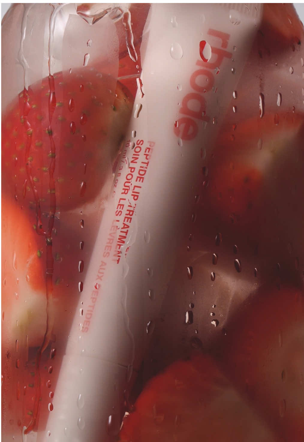 Romantising lip balm 🍓 featuring @rhode skin lip peptide treatment  #productvideography #productvideo #aestheticcontent #rhode #ugc #ukugc #ugcexample 