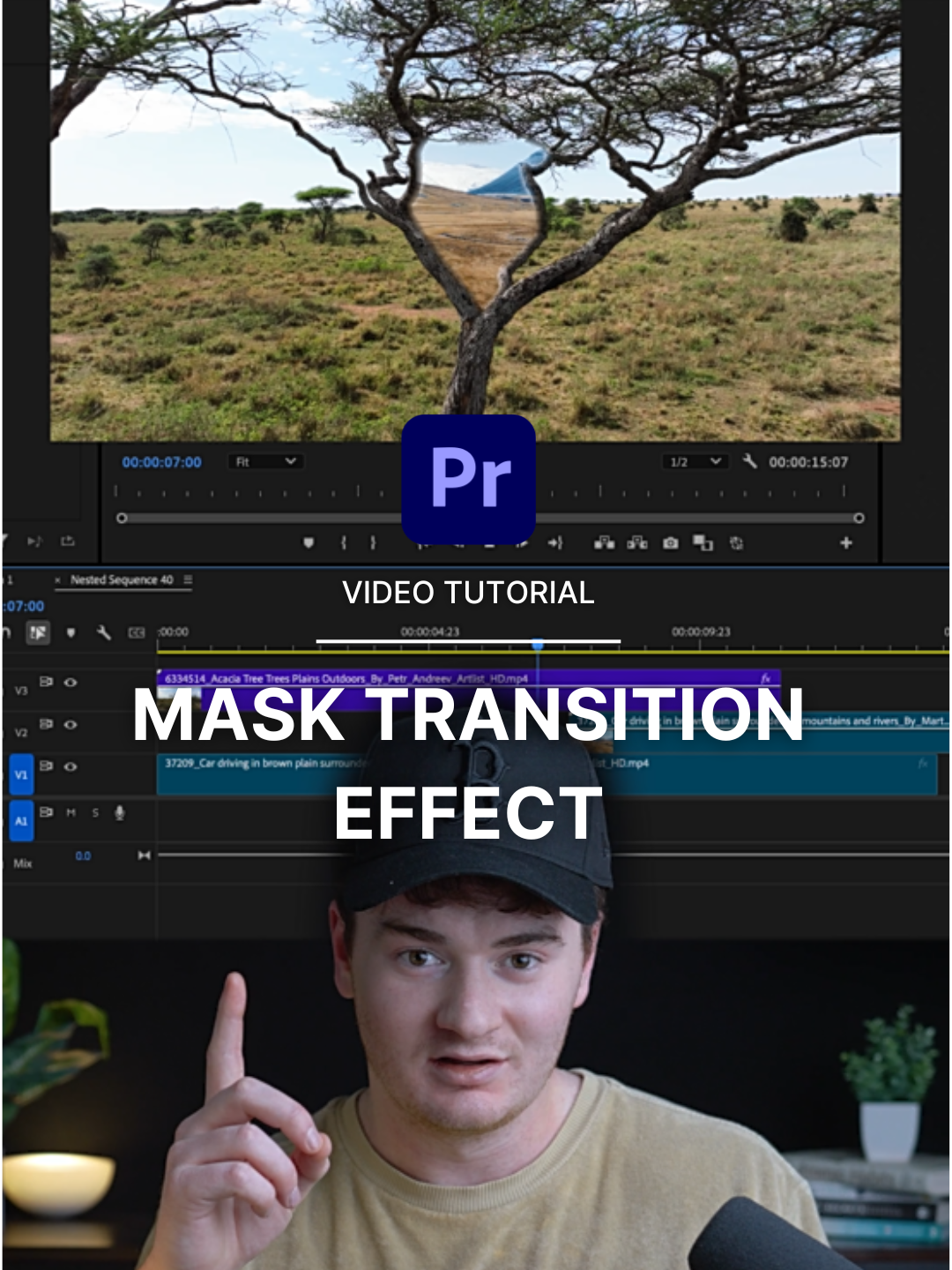How to Create this Mask Transition Effect in Adobe Premiere Pro  Follow for more tutorials! #videoediting #premierepro #adobepremiere #adobepremierepro #videoeditor #contentcreation