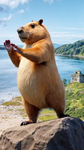Capybara Martial Arts 🥋 Make no mistake, this capybaras fists are a lethal weapon! With a black belt in karate and martial arts this capybara is a fighting machine. However not to fear because he is as sweat as a teddy bear and couldn't hurt a fly. #karate #martialarts #capybara #funny #pets