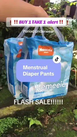 FLASH SALE FLASH SALE FLASH SALE!!!Memeeie menstrual diaper pants is now available in buy 1 take 1 promo pack…#menstrualdiaperpants #sanitarynapkin 