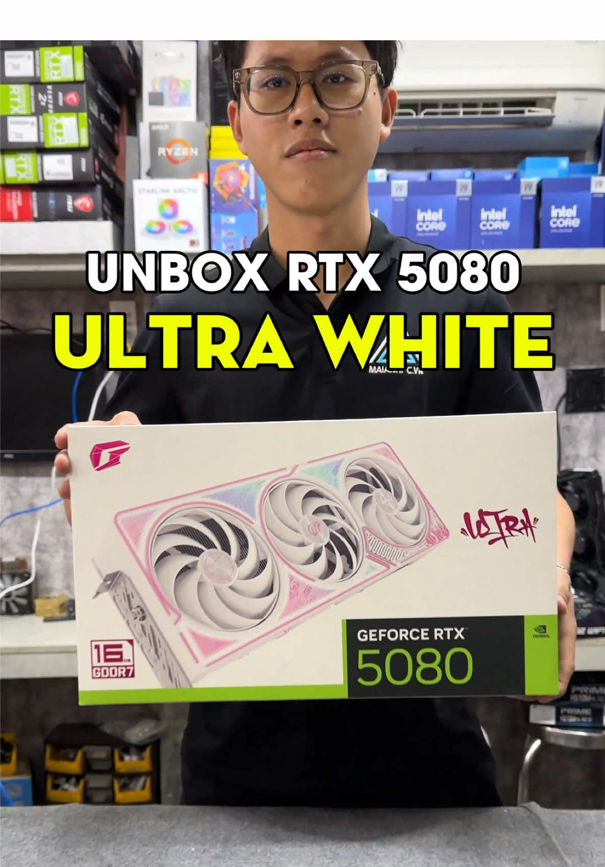 Unbox VGA IGAME RTX 5080 ULTRAWHITE OC 16GB ngoại hình ấn tượng #maianhpc #pc #rtx5080 #rtx5080ultrawhite #5080ultrawhite 