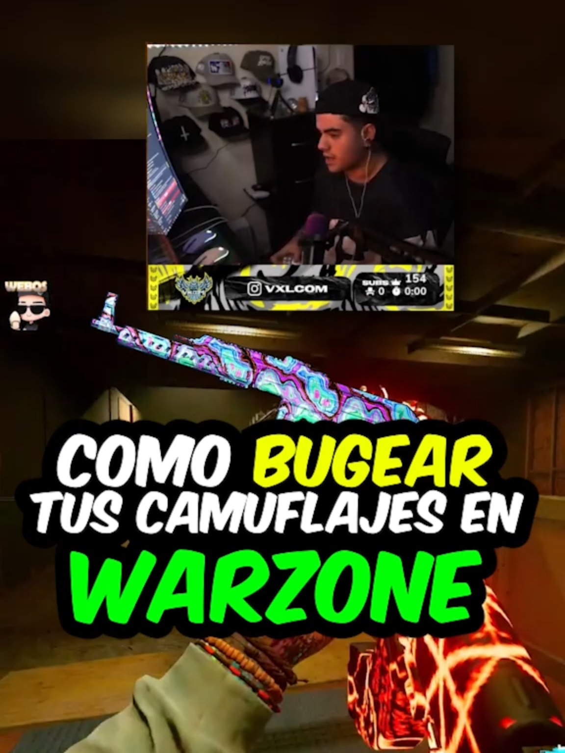 😱¡BUG DE CAMUFLAJES EN WARZONE!😱 #fyp #warzone#mexico #warzonemexico #bug #camos #armas #vxlcom #twitch #streamer #cod #warzone3 #wz