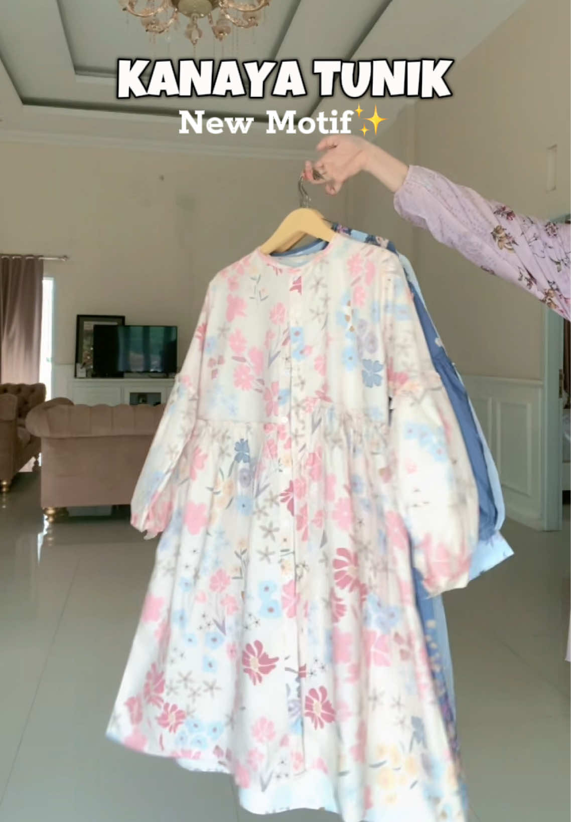Kanaya Tunik ready banyak motif terbaru yaa😍  #outfitlebaran #tunik #tuniklebaran #tunikjumbo 