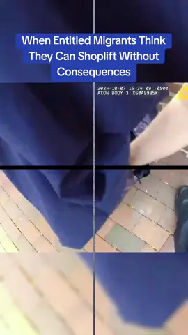 When Entitled Migrants Think They Can Shoplift Without Consequences #cops #copsoftiktok 