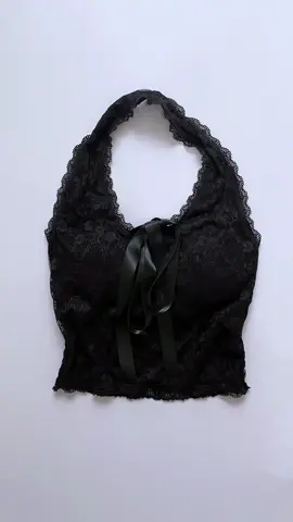 Lace halter top with chest pad ✨ #lacetop #paddedtop #haltertop #croptop #toprecomendation #fashioninspo #fyp 