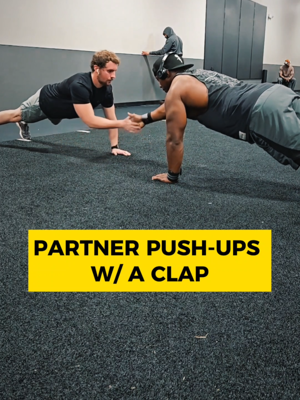 Partner Push-Ups with Clap is a fun and challenging variation of the traditional push-up that not only targets the chest, shoulders, and triceps but also adds an element of coordination and teamwork. Start off by facing each other in the push up position and go all the way down, as you come up clap 👏 opposite hands. Left-hand, right-hand, that's one. Challenge each other to complete 10 Push-Ups. Attempt 3 rounds of these Push-Ups at the end of your workout as a finisher. TAG someone in the comment section that you would attempt this with. #pushupchallenge #partnerpushups #fyp #explore #Fitness #bodybuilding #crunchfitness #crunchchimneyhill #borntoinspirefitness #chestworkout #strength  @crunchchimneyhill @steviecasa