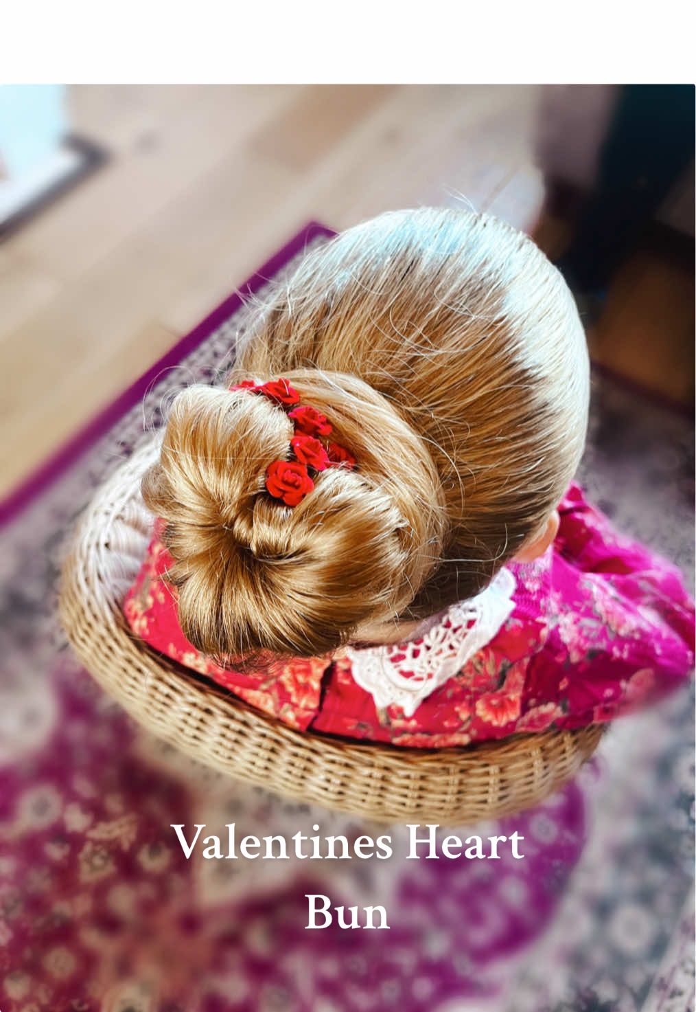 ❤️❤️ Valentines Rose Heart Bun ❤️❤️ 🌹🌹#valentineshair#valentineshairstyle#girlshairstyles#hairstylestutorials#hairstylesforgirls#heartbun#hearthair#hearthairstyle#girlmum#prettyhair#ValentinesDay#foryou#hairaccessories#Girlshair#foryoupagе#