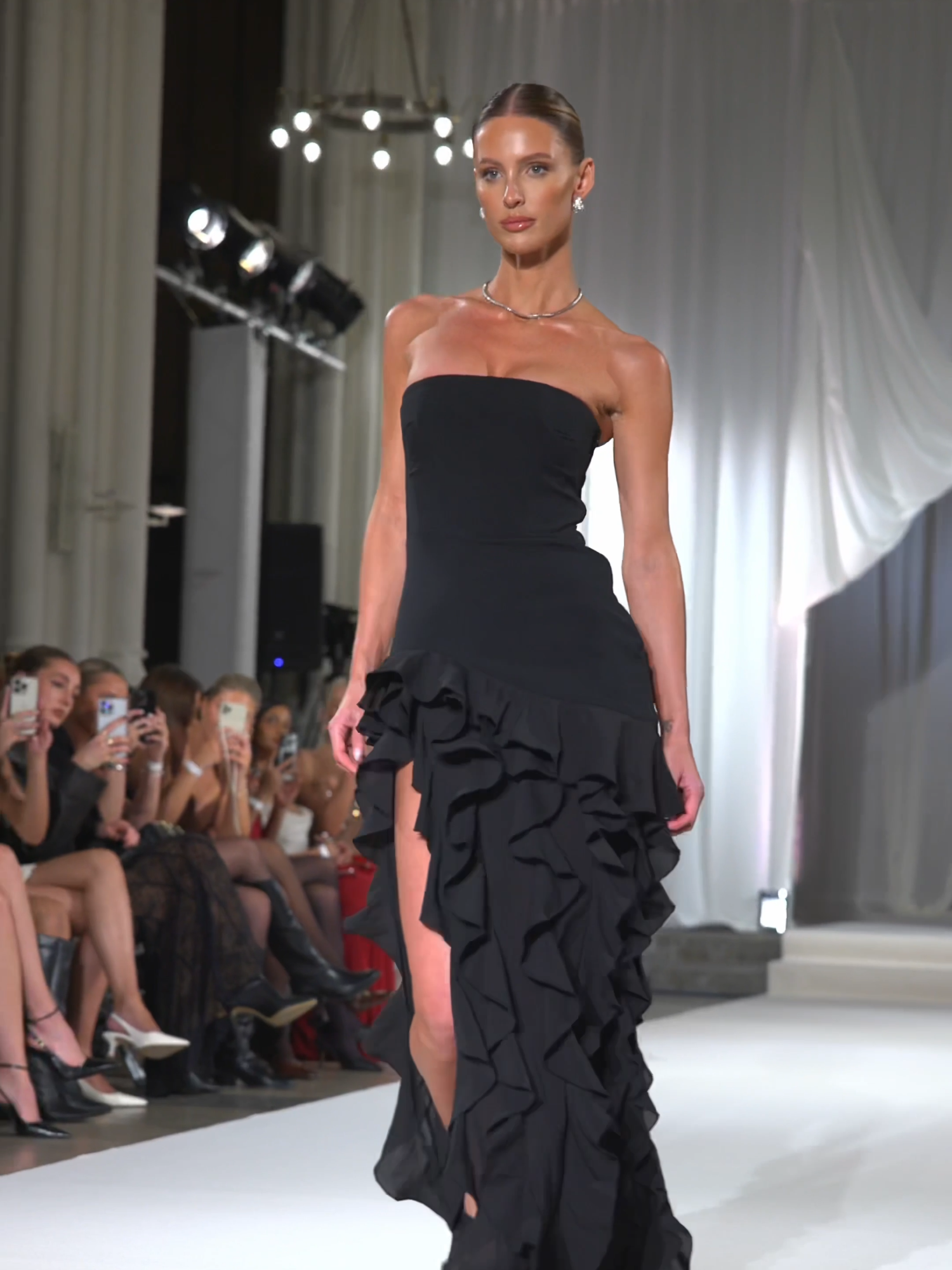 The countdown is ON for our London Fashion Show... Who's excited? 👀 #ohpolly #ohpollydress #sparkle #fashionweek #lfw #catwalk #Runway #runwaywalk #maxidress