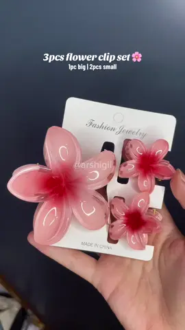 cute flower clip set 🌸 #flowerclip #hairclamp #clawclip #hairaccessories 