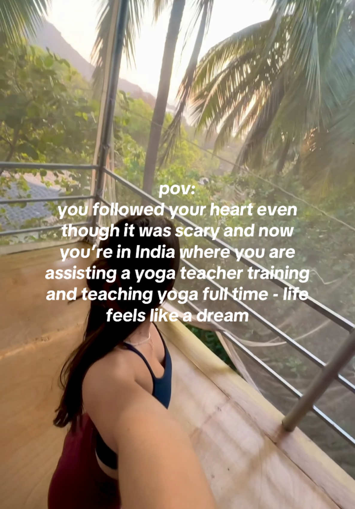 your sign to listen to the thing that calls to your heart even if it means doing it scared 💫 #india #yogateachertraining #ytt #goa #yogainstructor #yoga #karmayogi #sampoornayoga #inspirational #pov #followyourdreams 