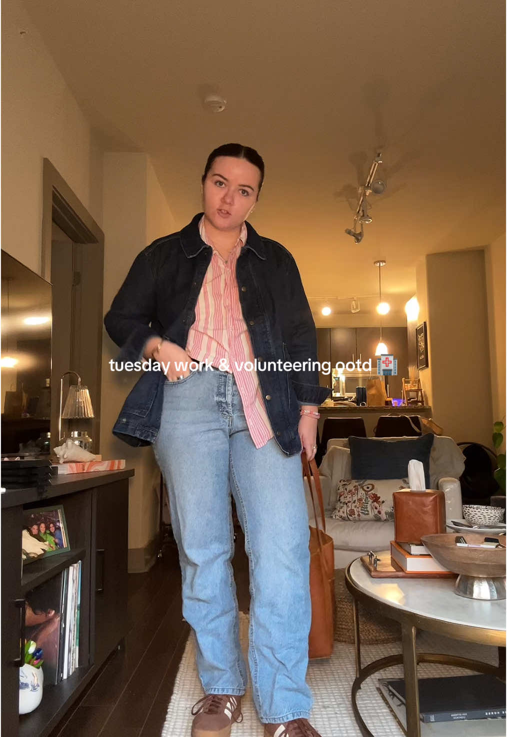 Love me a Canadian tuxedo for the office #OOTD #officeoutfit #officeoutfits #officeootd #midsize #midsizefashion @adidas @target @Old Navy Official 