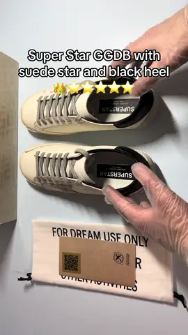 Super Star GGDB with black heel - DM to buy #fyp #perte #ggdbsneakers #goldengoose 