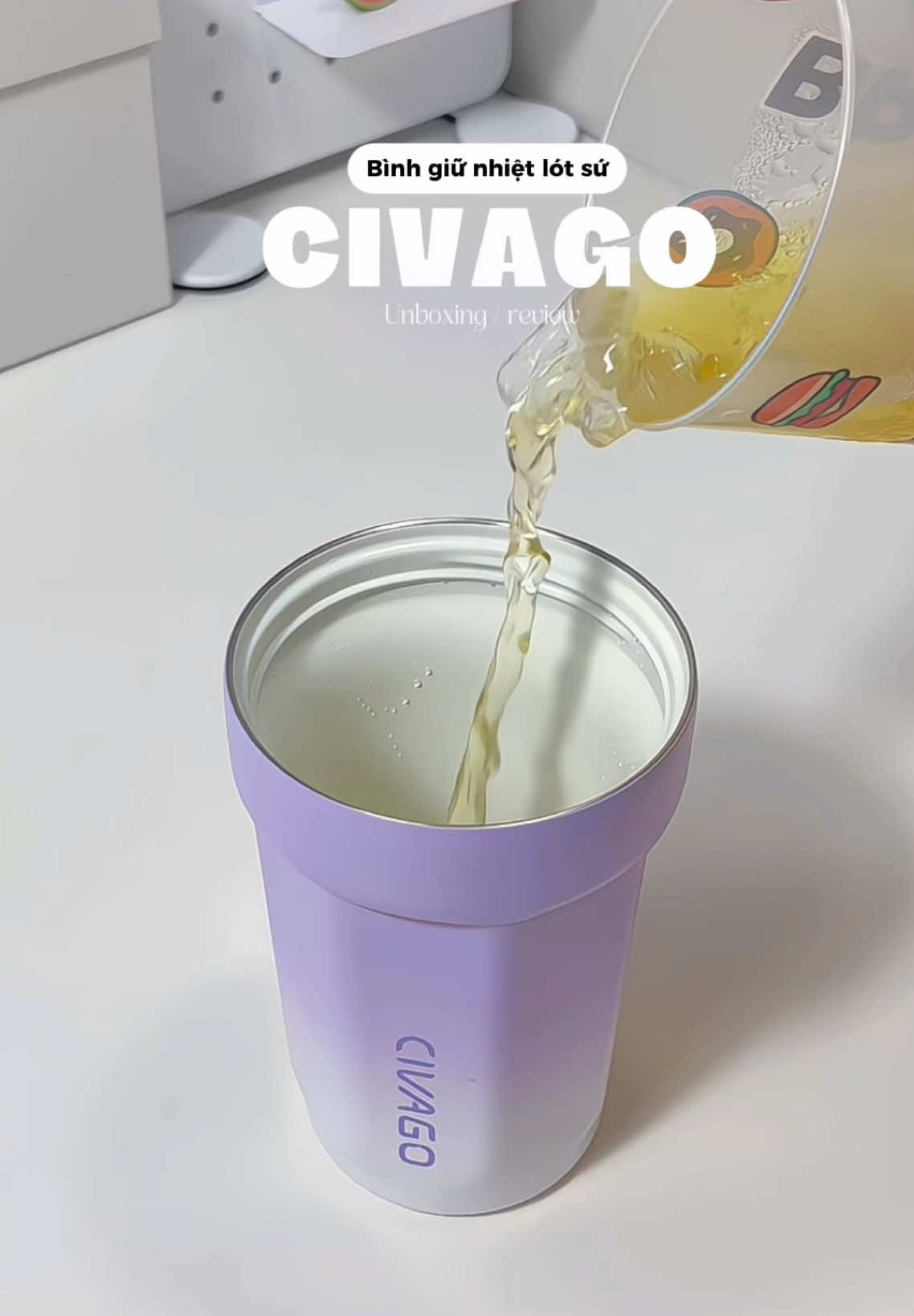 Cái nết Uống nước cũng phải xinh á 🤩✨#xuhuong #lygiunhiet ##civago #civagovn #lygiunhiet #lygiunhietcivago #quatang #fypage #unboxing #tuyen2108 