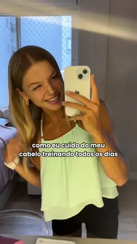 como eu cuido do meu cabelo treinando todos os dias🤩 @Hidratei 