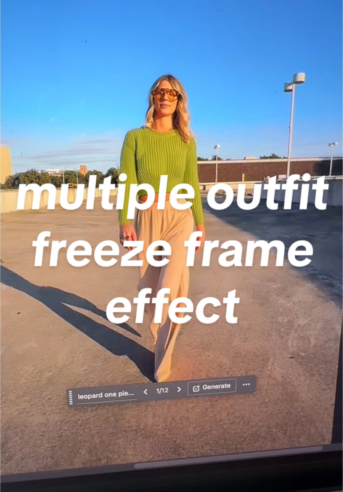 TUTORIAL: Here is a step by step tutorial breaking down every detail of this multiple outfit freeze frame effect video using @Photoshop @Adobe Express Generative AI feature to create all of the individual outfits, and Adobe Express to edit the video and add text and music! Whaddya think?! Let me know in the comments! #ad #CommunityXAdobe #adobedesign