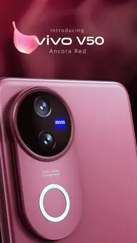 Elegant, sophisticated, and absolutely unforgettable Meet the new vivo V50 in Ancora Red! #vivoV50 #ZEISSPortraitSoPro أنيق ومتطور ولا يُنسى على الإطلاق تعرف على هاتف vivo V50 الجديد باللون الأحمر الانكوري! #vivoV50 #بورتريه_احترافي_من_زايس