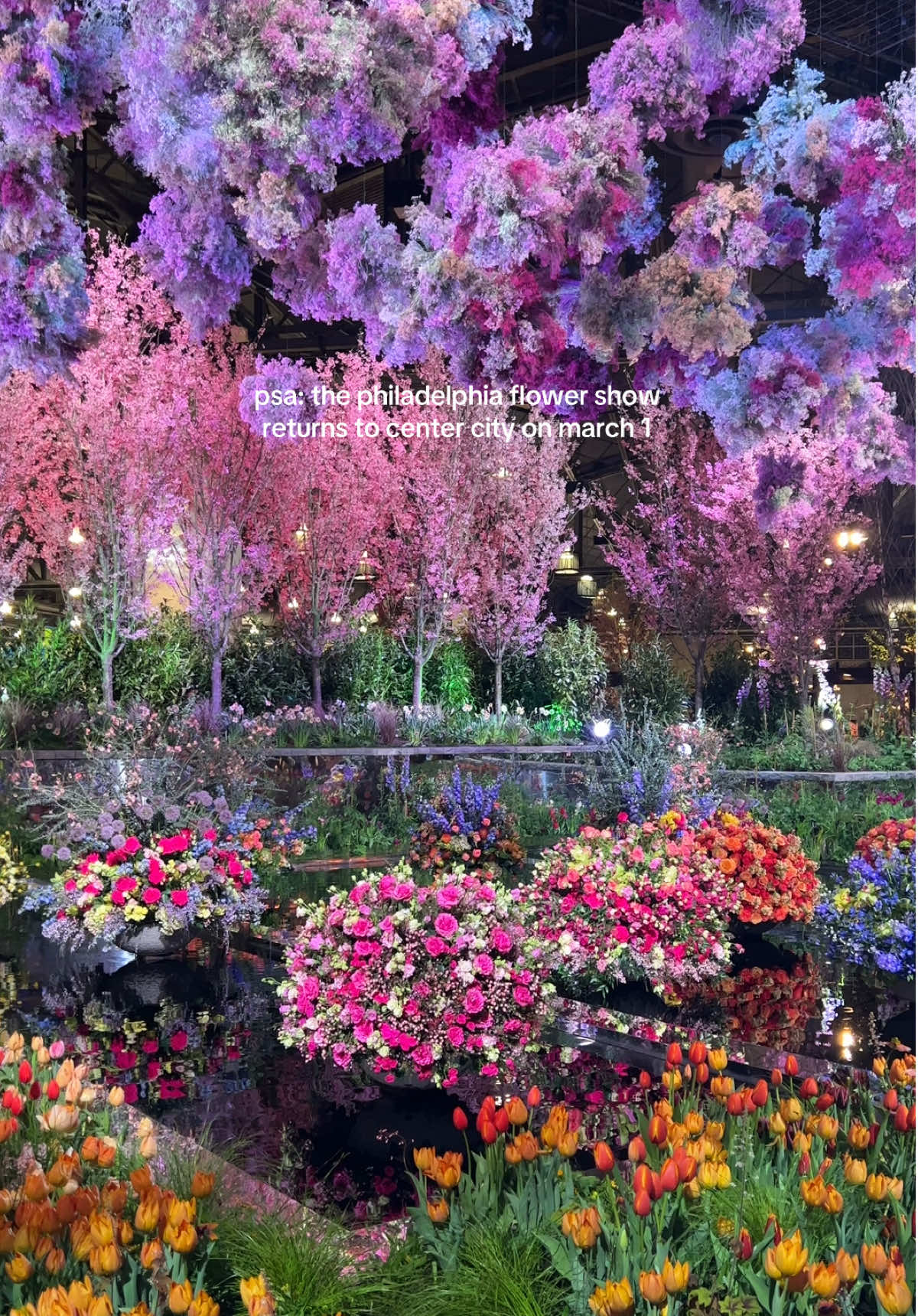 March 1-9 💐 The 196th Philadelphia Flower Show at the @pa_convention is the nations largest and longest running horticultural event in fundraiser, run by @PHS 🌷 Who wants to go? #phlbucketlist #philadelphiaflowershow