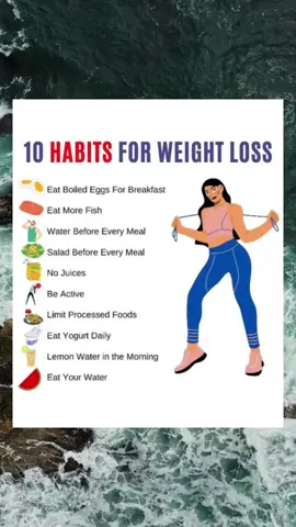 10 habits for weight loss!! #healthyfoods  #healthlifestyle #wellness #healthylifestyle #healthbenefits 