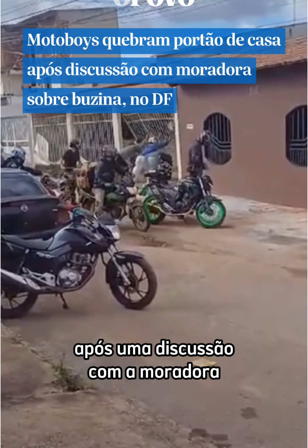 Um grupo de motoboys destruiu o portão de uma casa após uma discussão com a moradora por conta de uma entrega. O caso aconteceu no último domingo, 2, em Taguatinga, no Distrito Federal. 🔗Acompanhe outras informações em @opovoonline nas redes sociais 📷:Reprodução/Redes Sociais #opovo #distritofederal #motoboy #segurança