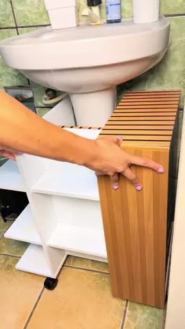 Comprei um armário pra minha pia de coluna 🤩