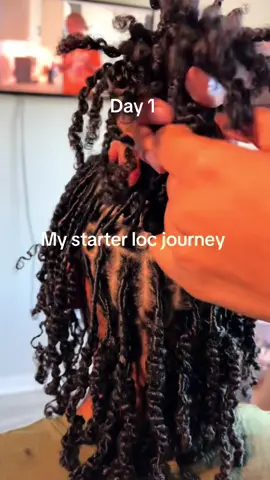 Happy one month to my locs 💕 #starterlocsjourney #starterlocs #shortlocs #blackwomenwithlocs #locjourney #onemonthlocjourney #blacklocs #haircare 