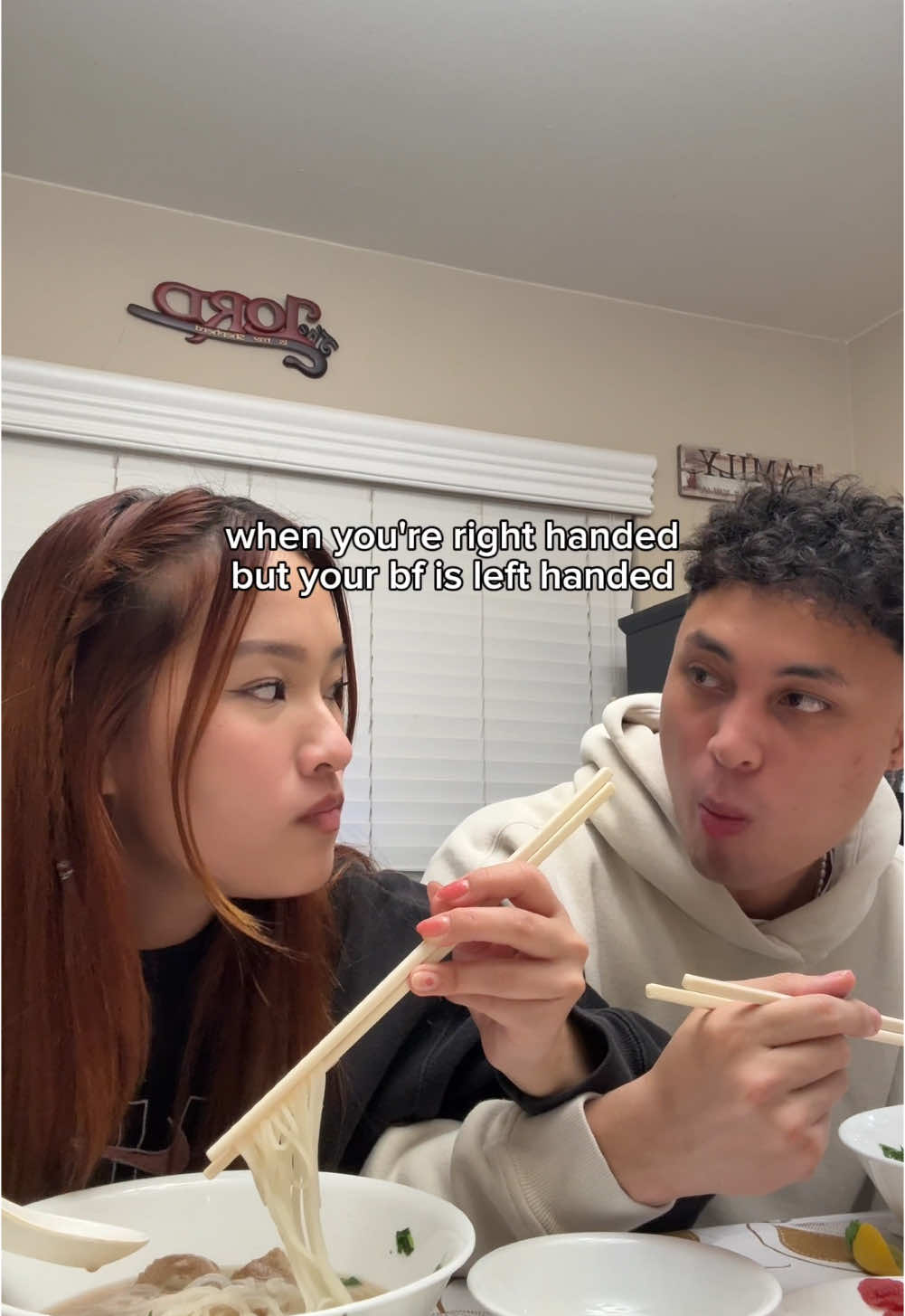 we usually sit the other way around but he wouldn't move 💀 #funny #Love #couplegoals #couple #couples #Relationship #relationshipgoals #gf #bf #girlfriend #boyfriend #relatable #lefthanded 