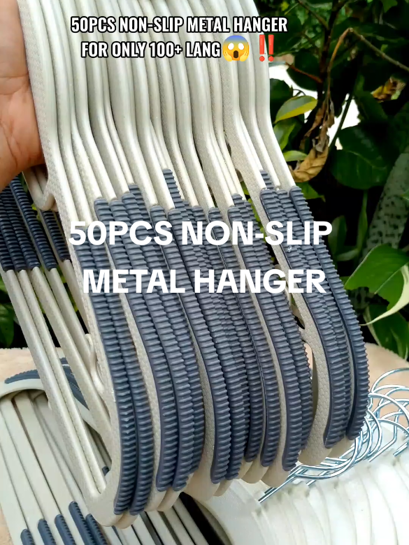 50pcs Non -Slip Metal hanger for only 100+lang #hanger #metalhanger  #clotheshanger #freeshipping 