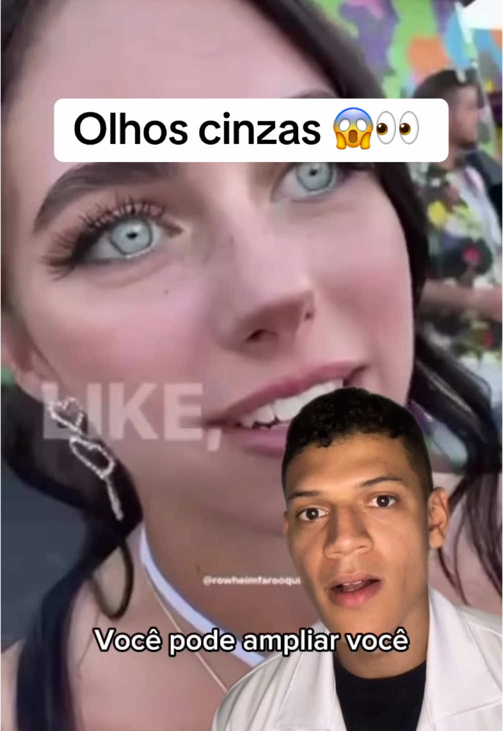 Sabia dessa? Conhece alguém que tem os olhos cinzas? 😱👀