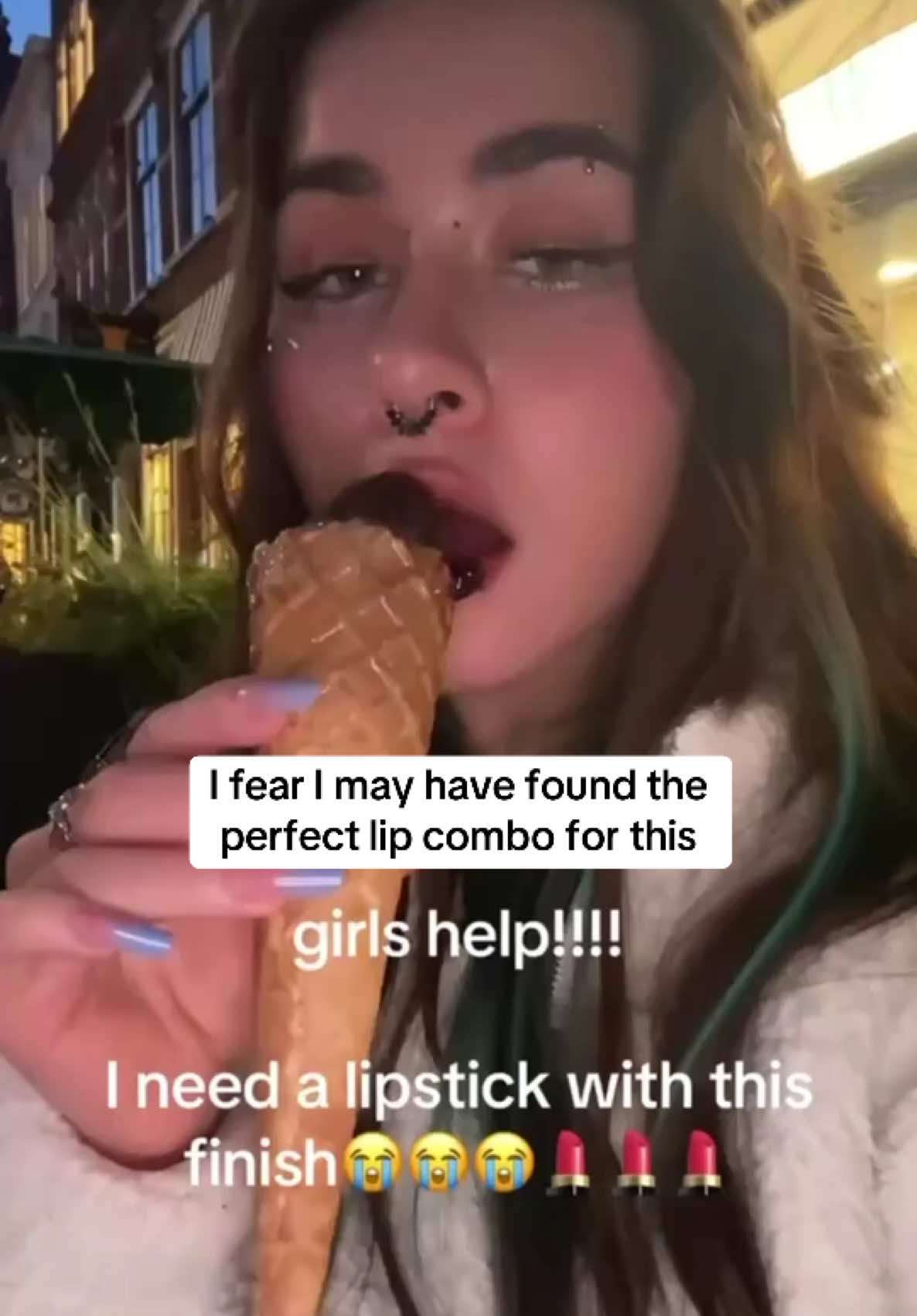 Chocolate ice cream lip is perfect with our Chocolate Milkshake Fresh Kiss Glossy Lip Balm and Cloe Lippie Kit 🍫💋 #lipcombo #brownlipcombo #lipbalmaddict 