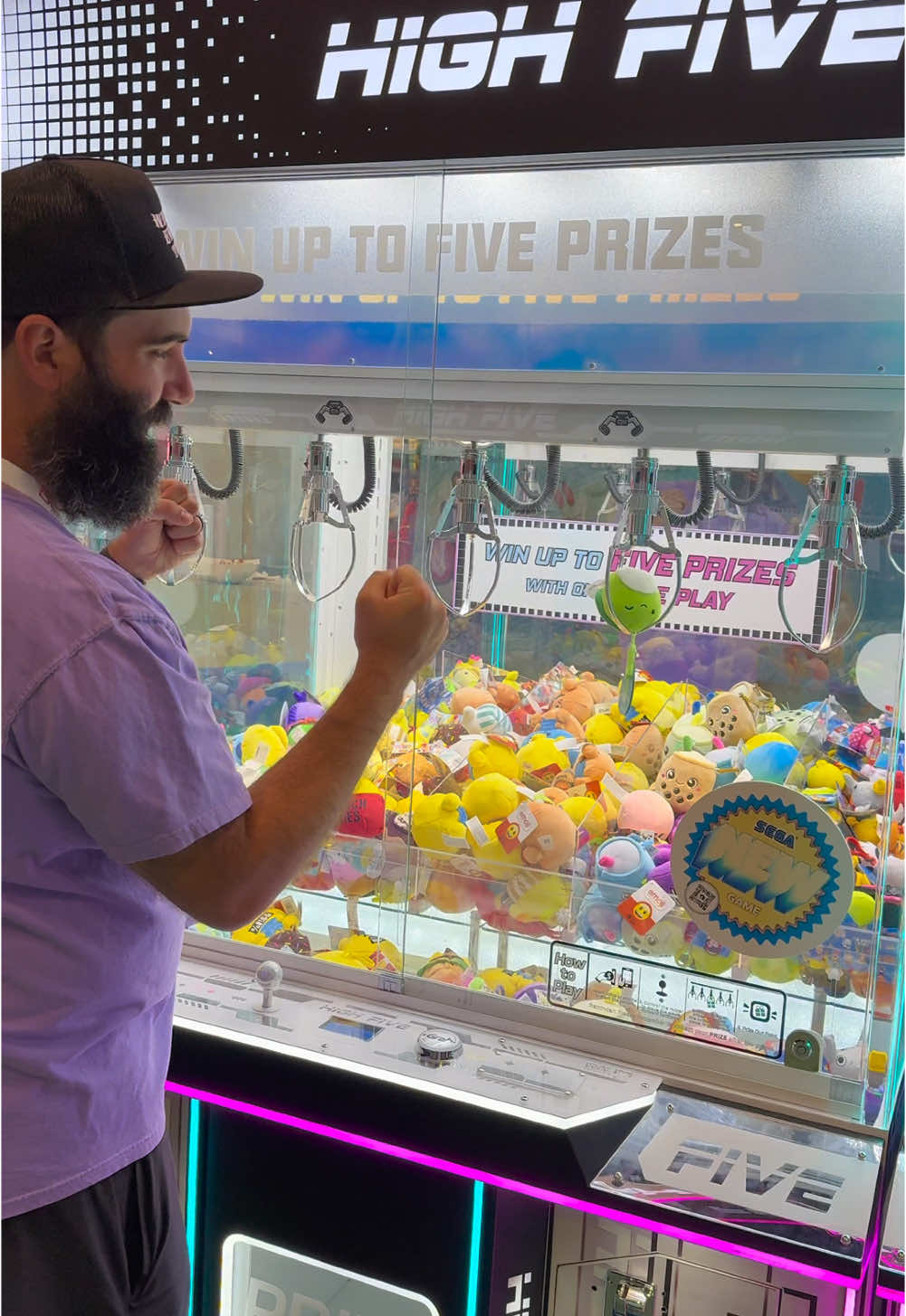 You could win five times at once! 🤯 #clawmachine #arcade 