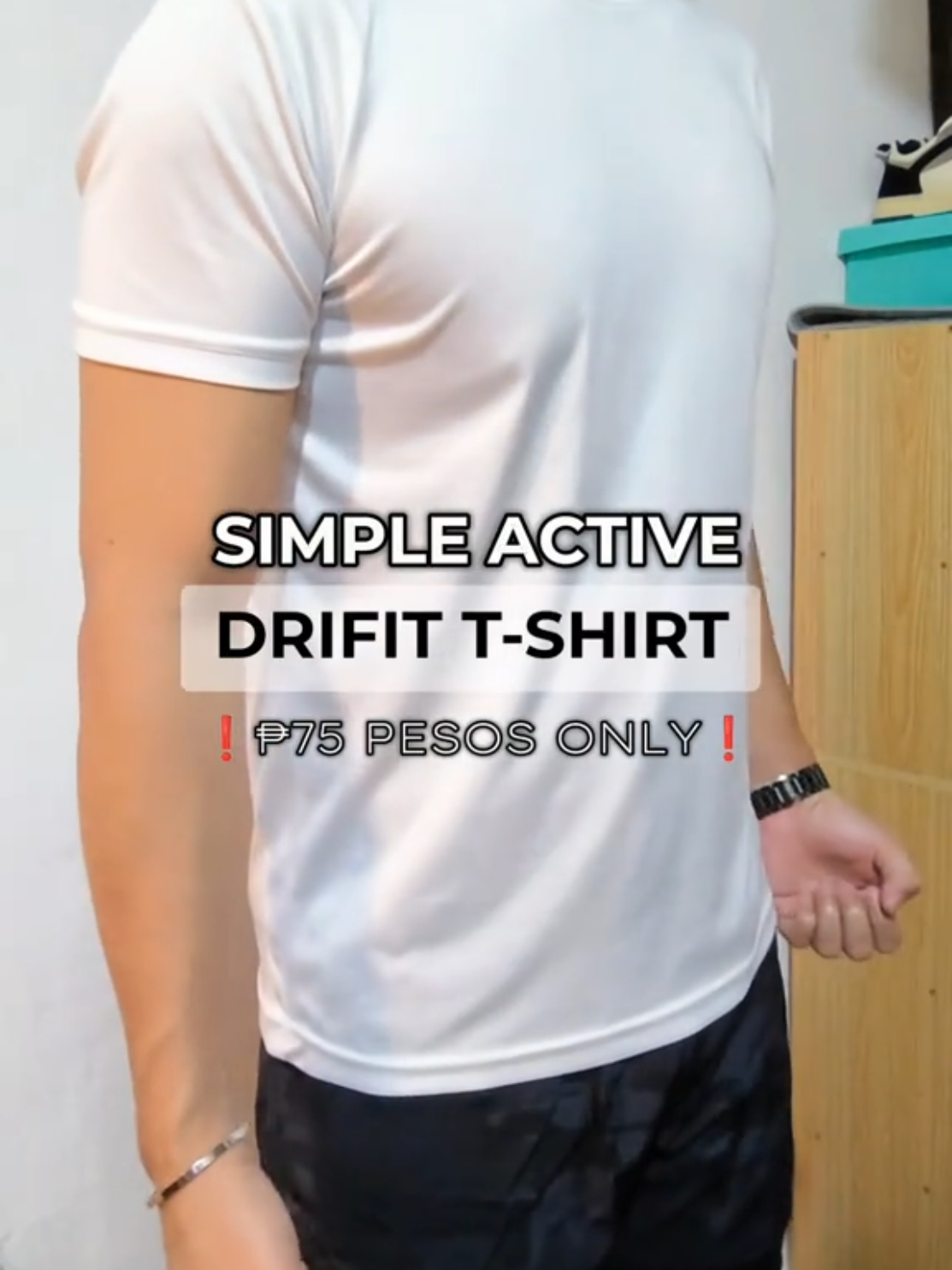 Simple Active Drifit Tshirt. #tshirt #drifit #menswear #active #gymwear #whitetshirt #fyp 