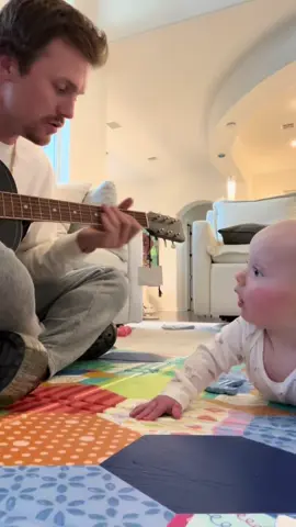 Playing songs for Major man on his baby (literally) Gretsch that his uncle Wade Bowen got for him 