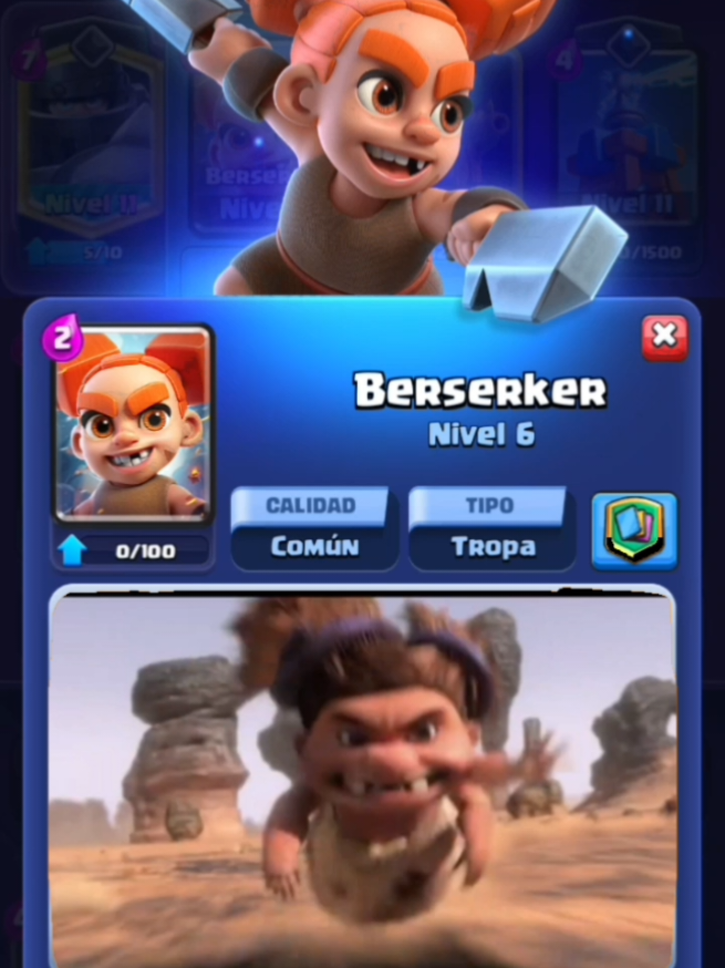 Meme Clash Royale Carta La niña de los Croods  #meme #clash #cartas #video #parodia #diversión #clashroyale #evolución #nueva #berserker #a #e #o #u #i