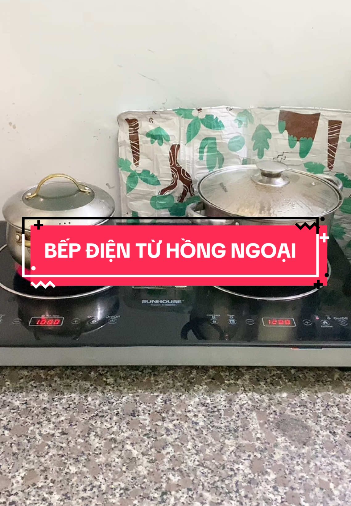 Bếp đôi điện từ hồng ngoại Sunhuose #beptuhongngoai 