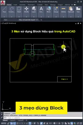3 mẹo giúp bạn sử dụng Block trong AutoCAD hiệu quả hơn#vaduni #hocautocad #LearnOnTikTok