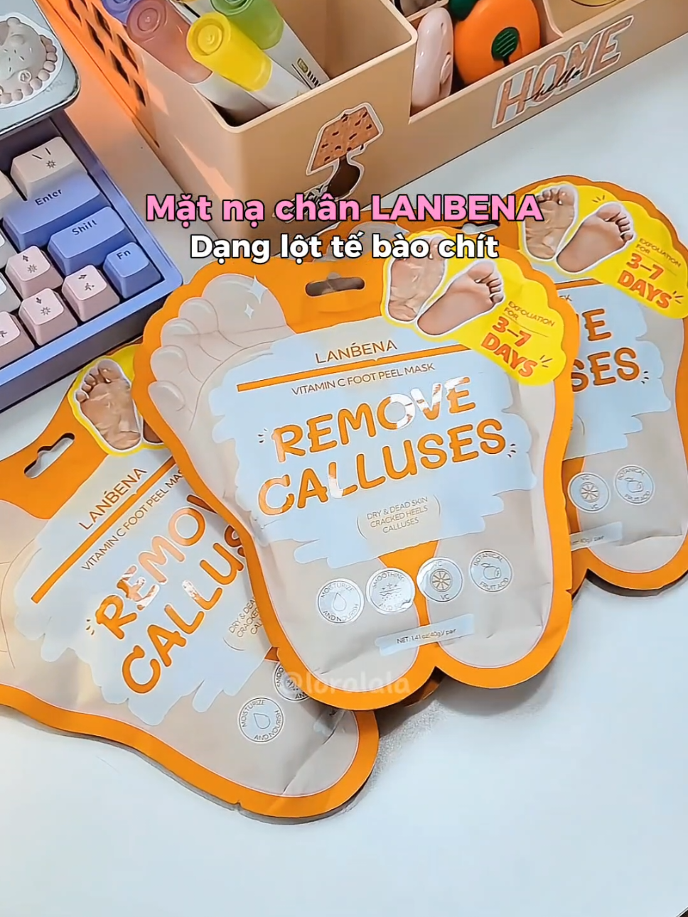 Mặt nạ chân Lanbena dạng lột tẩy tế bào chít #loralala #matnachan #lanbena #goclamdep #viral #LearnOnTikTok #fyp #matnachanlanbena 