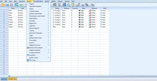 langkah uji normalitas data menggunakan piranti SPSS 22