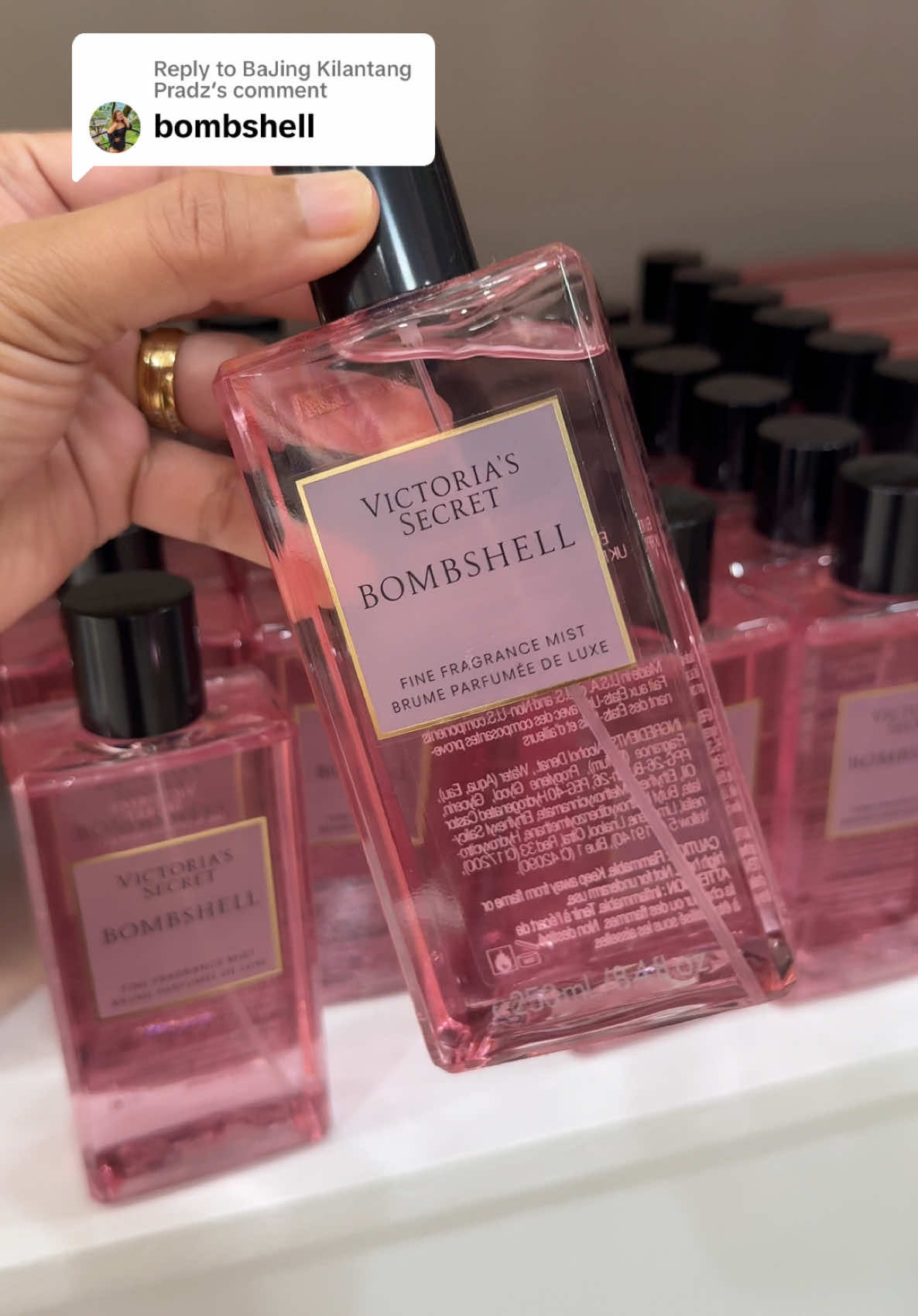 Replying to @BaJing Kilantang Pradz Victoria’s Secret Bombshell! 🌸🌸🌸 #perfumetiktok #victoriassecret 