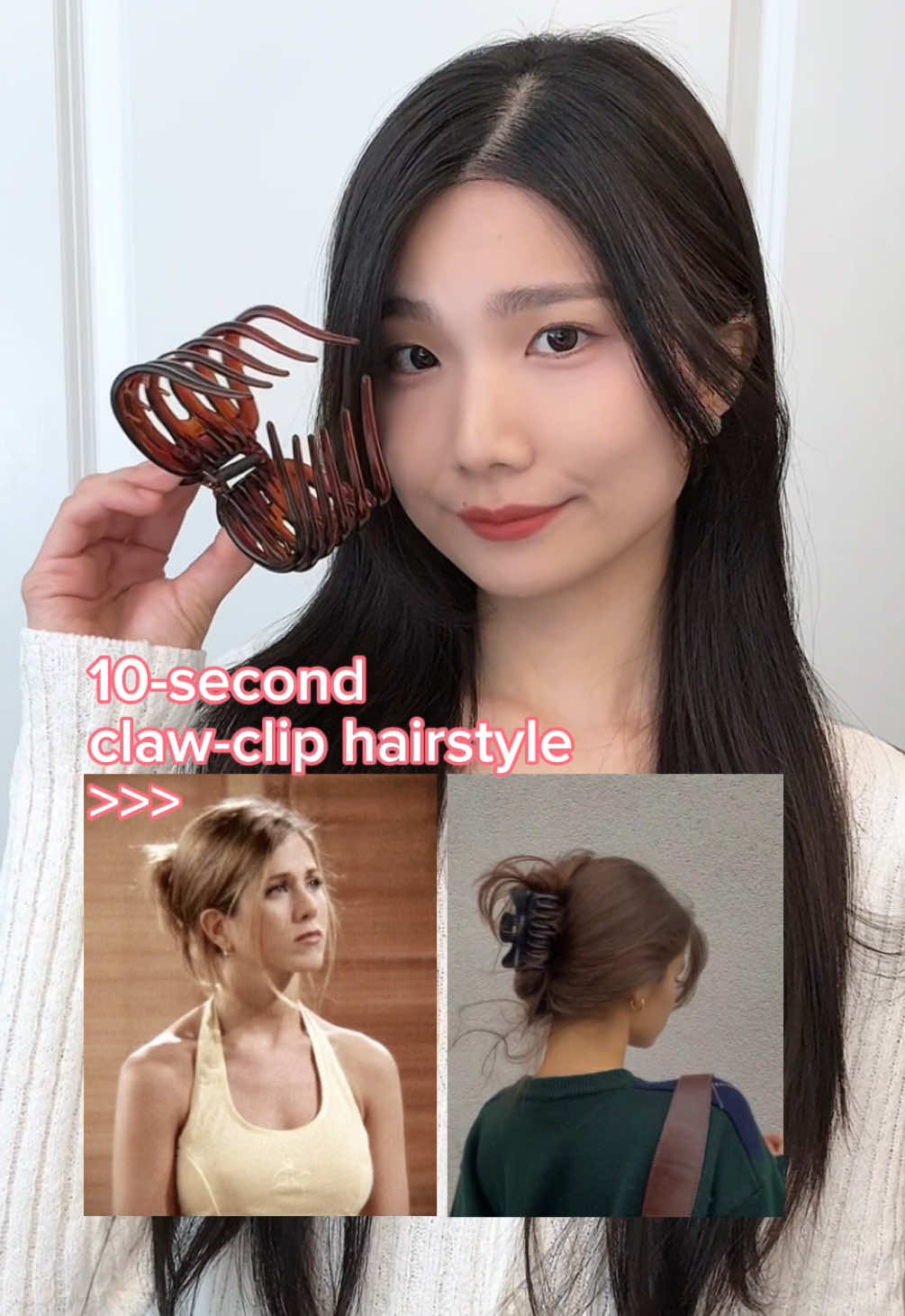 Effortless-looking clawclip hairstyle that stays on all day💕 #hairstyles #hairtok #hairaccessories #fyp 