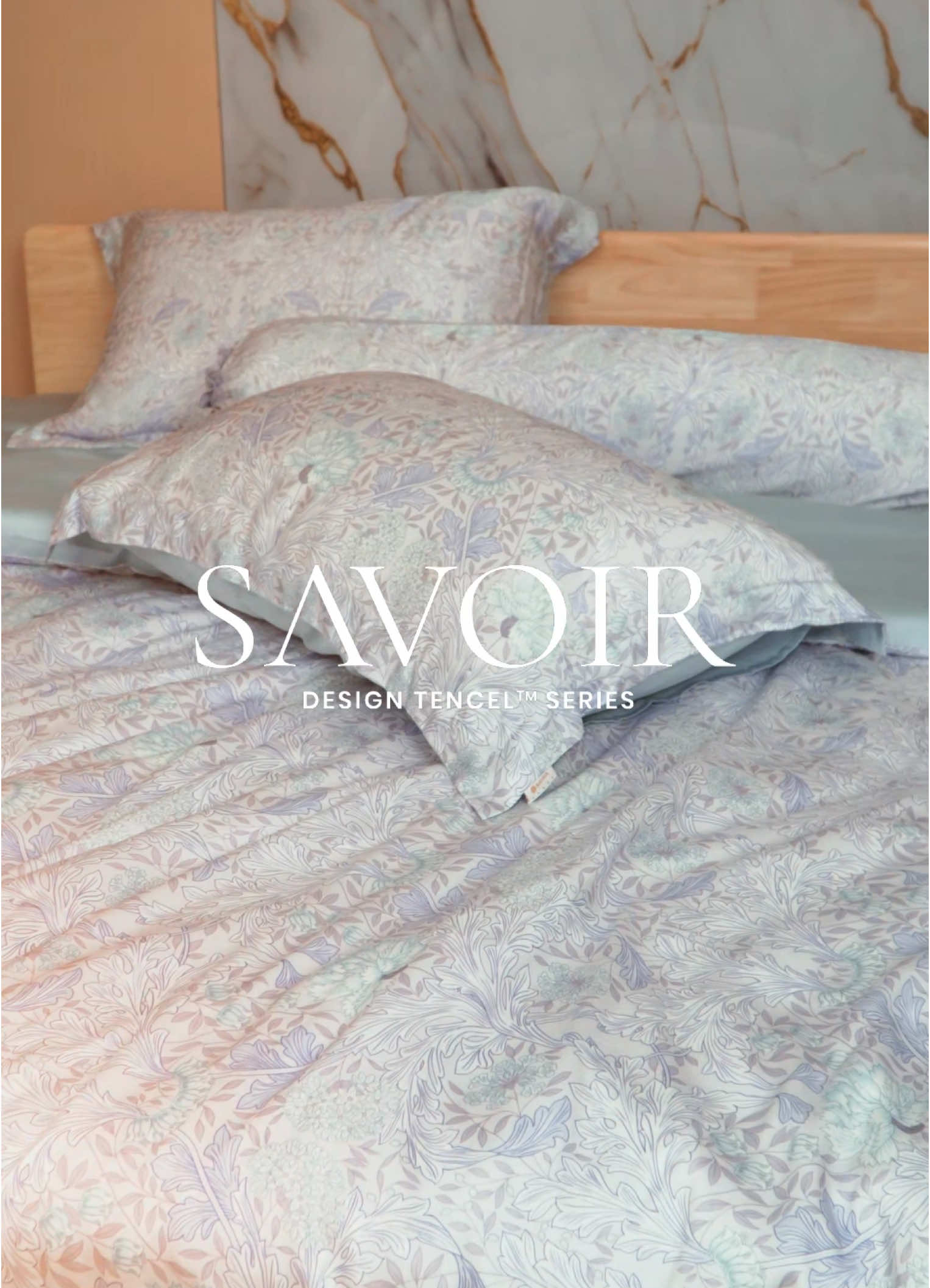Bedsheet Floral estetik 😍 #sultera #tencel #bedsheet 