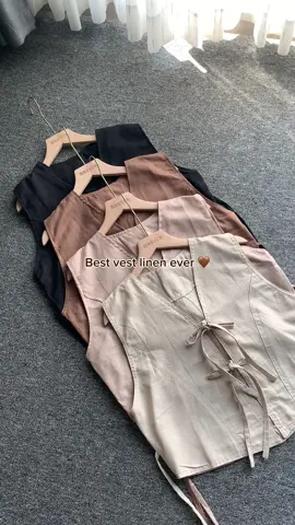 New Product launching 🤎🙌🏻 Vest linen Under 50k ‼️‼️ #fyp #racuntiktok #vest #viralvideo #outfitideas #atasan #atasanwanita #rompi #rompiwanita #outfitinspo #foryou #wibgajian 