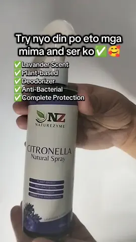 NZ Citronella Natural Spray with Lavender Scent💞 #Citronella #citronellanaturalspray #nz #naturezyme #mosquitospray #mosquitorepellent #insectrepellant #doedorizer #plantbased #completeprotection #antibacterial 