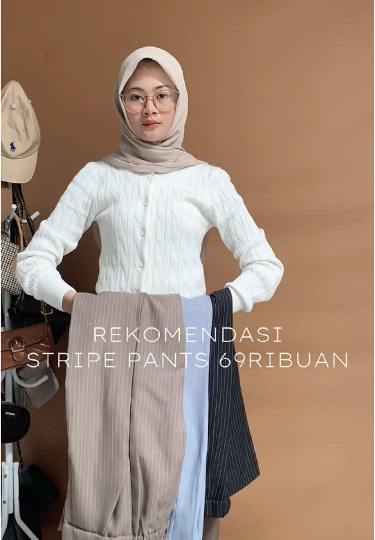Rekomendasi stripe pants cuma 69ribuan😍 #stripepants #rekomendasicelana #outfitideas #fyp 
