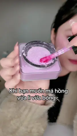 Má hồng vừa lì vừa bóng ? 🤩🤔☝️#trend #rinabeauty #lamdepmoingay #trending #viralvideo #skincare #xuhuong #lamdep #makeup #viral 