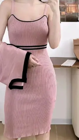 Korean knitted dress 2in1 terno sleeveless stretchable casual plain bodycon dresses #stretchable #dressforwomen #terno #fy #fyp #foryou 