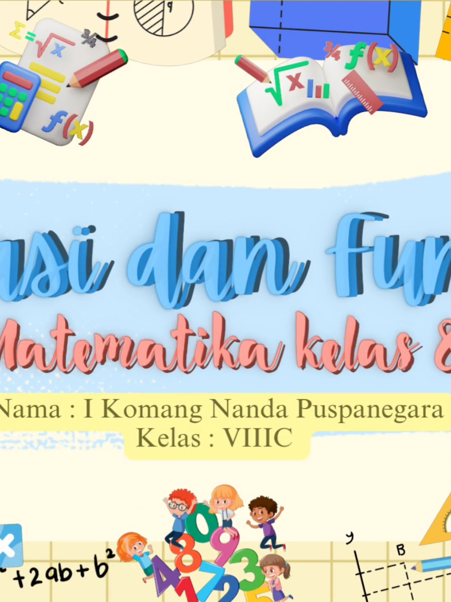 Halo semuanya😻❗️Perkenalkan nama aku I Komang Nanda Puspanegara, di video kali ini aku memberikan contoh presentasi menggunakan Canva, materi yang saya gunakan adalah ✨️Relasi Dan Fungsi✨️ selamat menyaksikan🤩‼️ || @Dayu Kimday || #canva #fyp #presentasi 